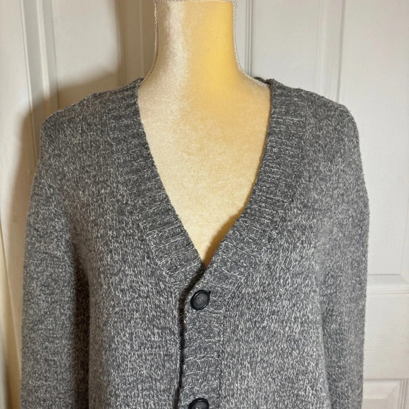 Banana Republic Wool Blend Blue/Grey Button Down Cardigan - Picture 2 of 8